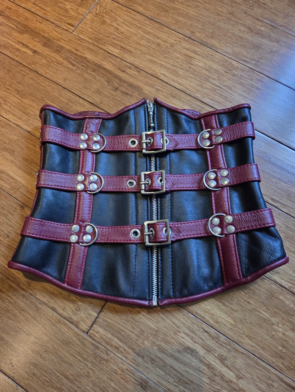 RARE Il Bolero Montreal Handmade Leather Corset Vintage Fetish Goth Punk Cincher